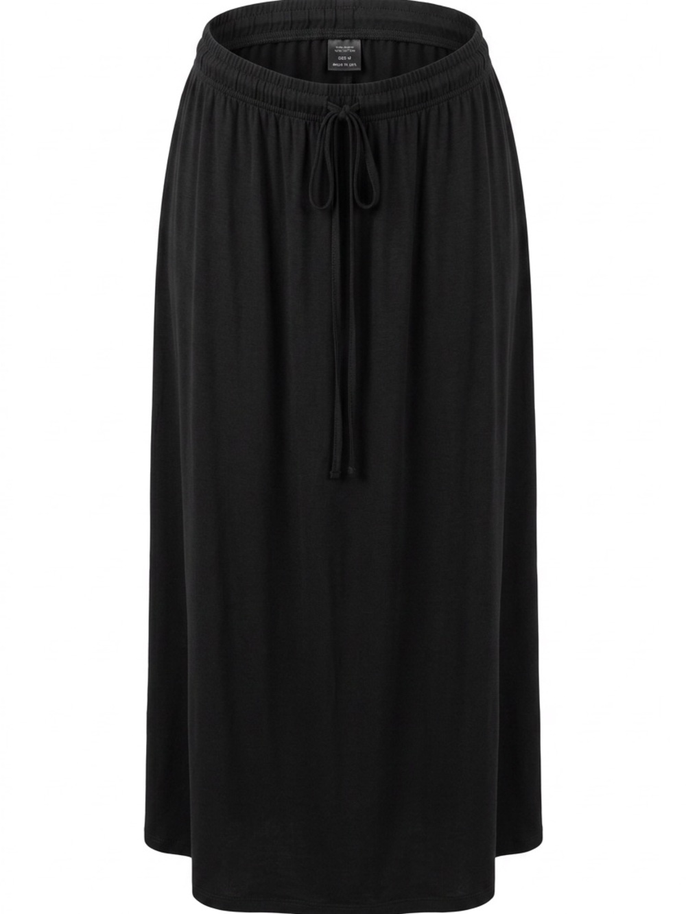 Monteau Los Angeles Black Maxi Skirt XS Soft Rayon Stretch Drawstring